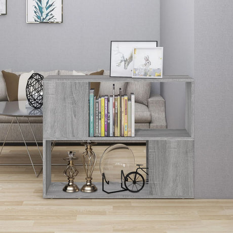 Vidaxl boekenkast kamerscherm 80x24x63 cm grijs sonoma eikenkleurig