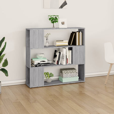Vidaxl boekenkast kamerscherm 100x24x94 cm grijs sonoma eikenkleurig