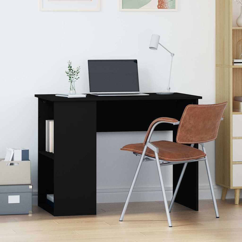 Vidaxl bureau 100x55x75 cm bewerkt hout zwart