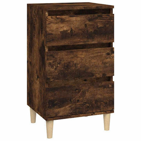 Vidaxl nachtkastje 40x35x70 cm bewerkt hout gerookt eikenkleurig