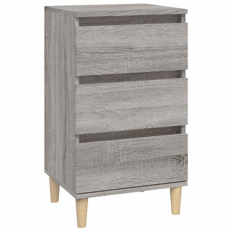 Vidaxl nachtkastje 40x35x70 cm bewerkt hout grijs sonoma eikenkleurig
