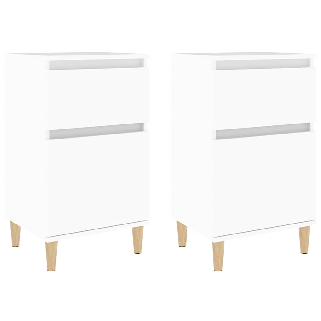 Vidaxl nachtkastjes 2 st 40x35x70 cm wit