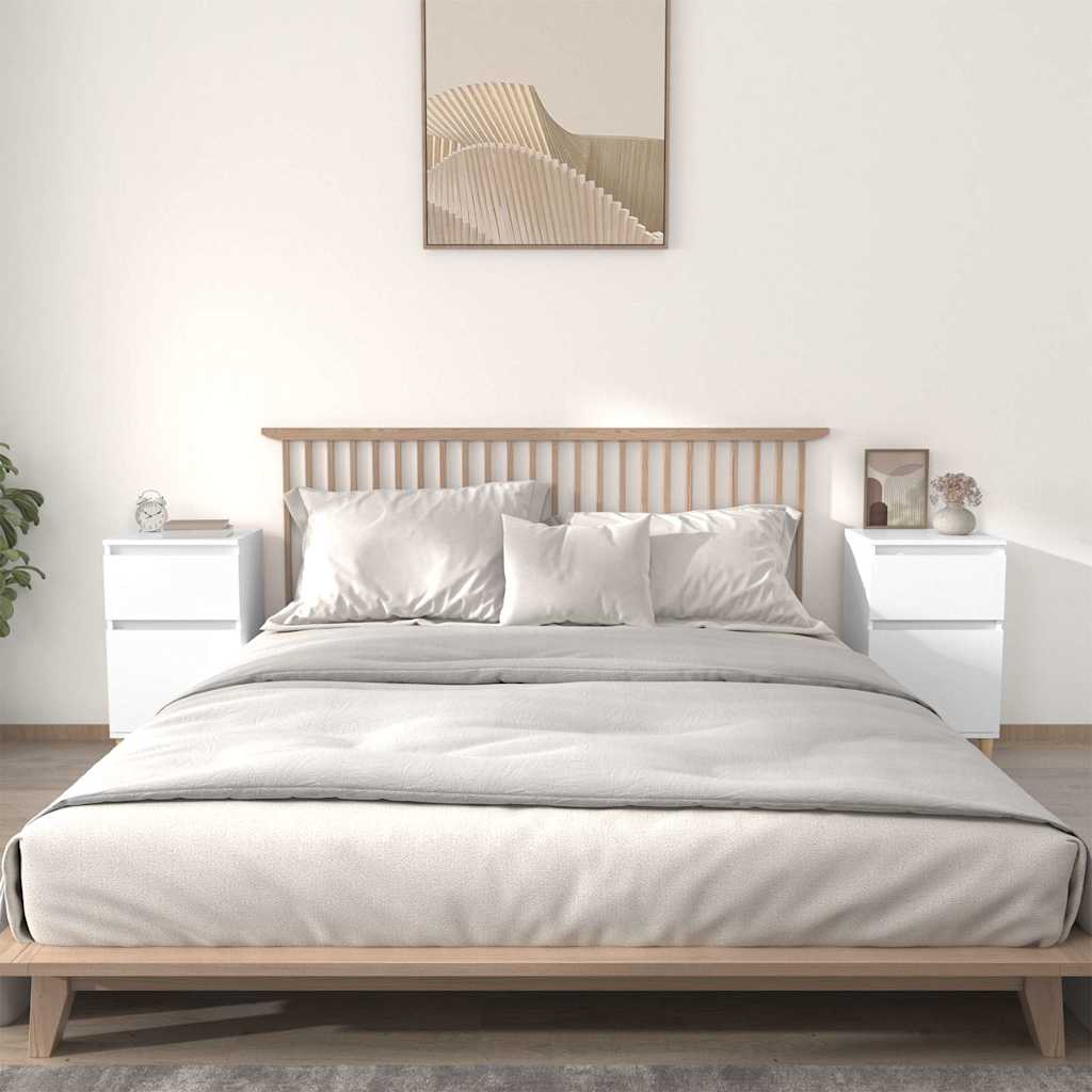 Vidaxl nachtkastjes 2 st 40x35x70 cm wit