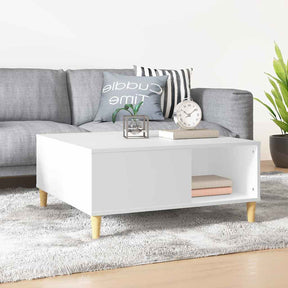 Vidaxl salontafel 80x80x36,5 cm bewerkt hout wit