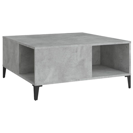 Vidaxl salontafel 80x80x36,5 cm bewerkt hout betongrijs
