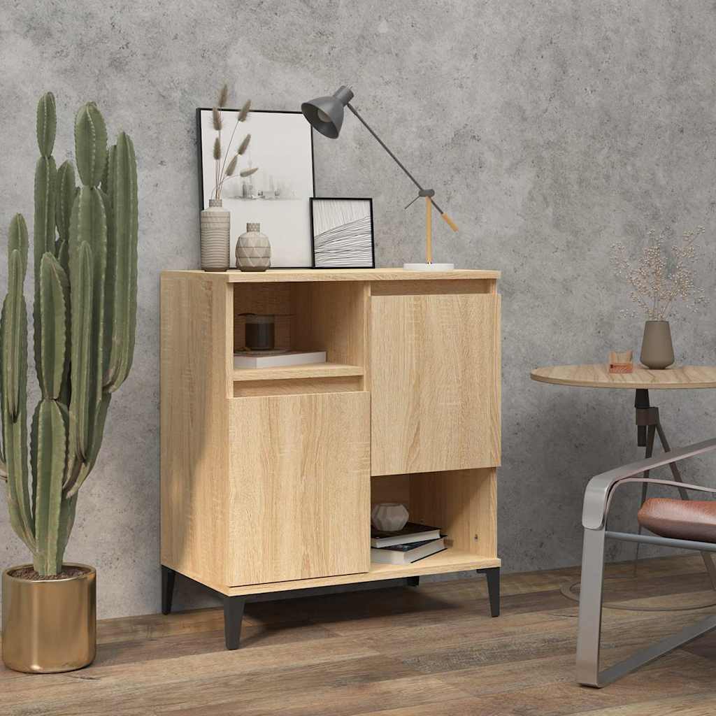 Vidaxl dressoir 60x35x70 cm bewerkt hout sonoma eikenkleurig