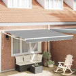 Vidaxl uitschuifbaar zonnescherm wit 300 x 250 cm aluminium