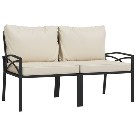 Vidaxl tuinstoelen met zandkleurige kussens 2 st 62x75x79 cm staal