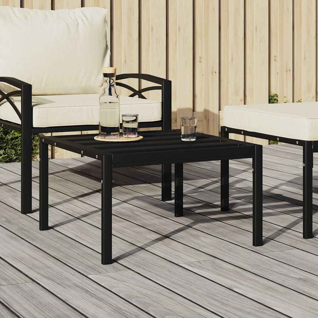 Vidaxl tuintafel 60x60x35 cm staal zwart