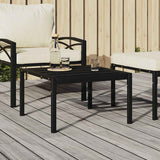 Vidaxl tuintafel 60x60x35 cm staal zwart