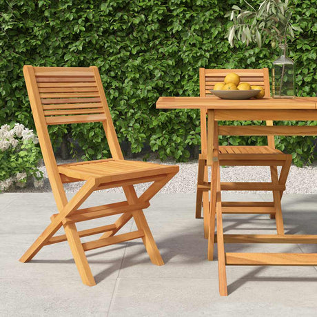 Vidaxl opklapbare stoelen, 2 stuks, 47x62x90 cm, massief teakhout