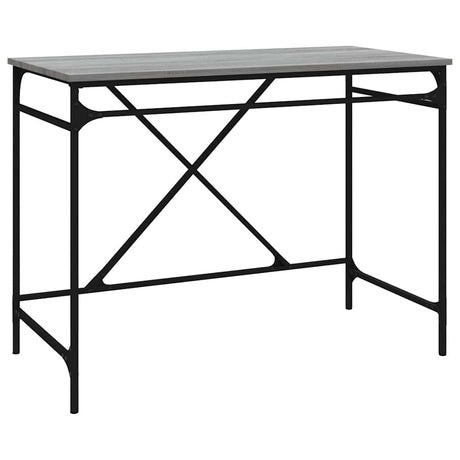 Vidaxl bureau 100x50x75 cm bewerkt hout en ijzer grijs sonoma eiken