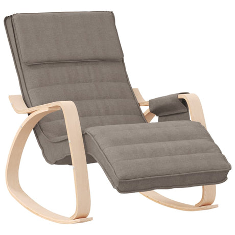 Vidaxl schommelstoel stof taupe