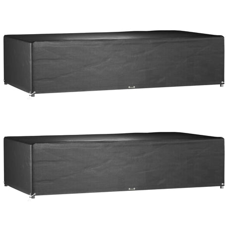 Vidaxl tuinmeubelhoezen 2 st 12 oogjes rechthoekig 315x160x75 cm