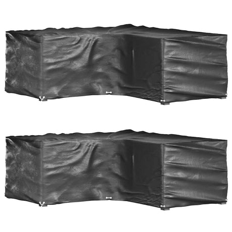 Vidaxl tuinmeubelhoezen l-vormig 2 st 16 oogjes 215x215x70 cm