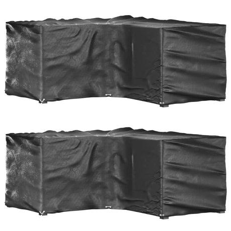 Vidaxl tuinmeubelhoezen l-vormig 2 st 16 oogjes 215x215x90 cm