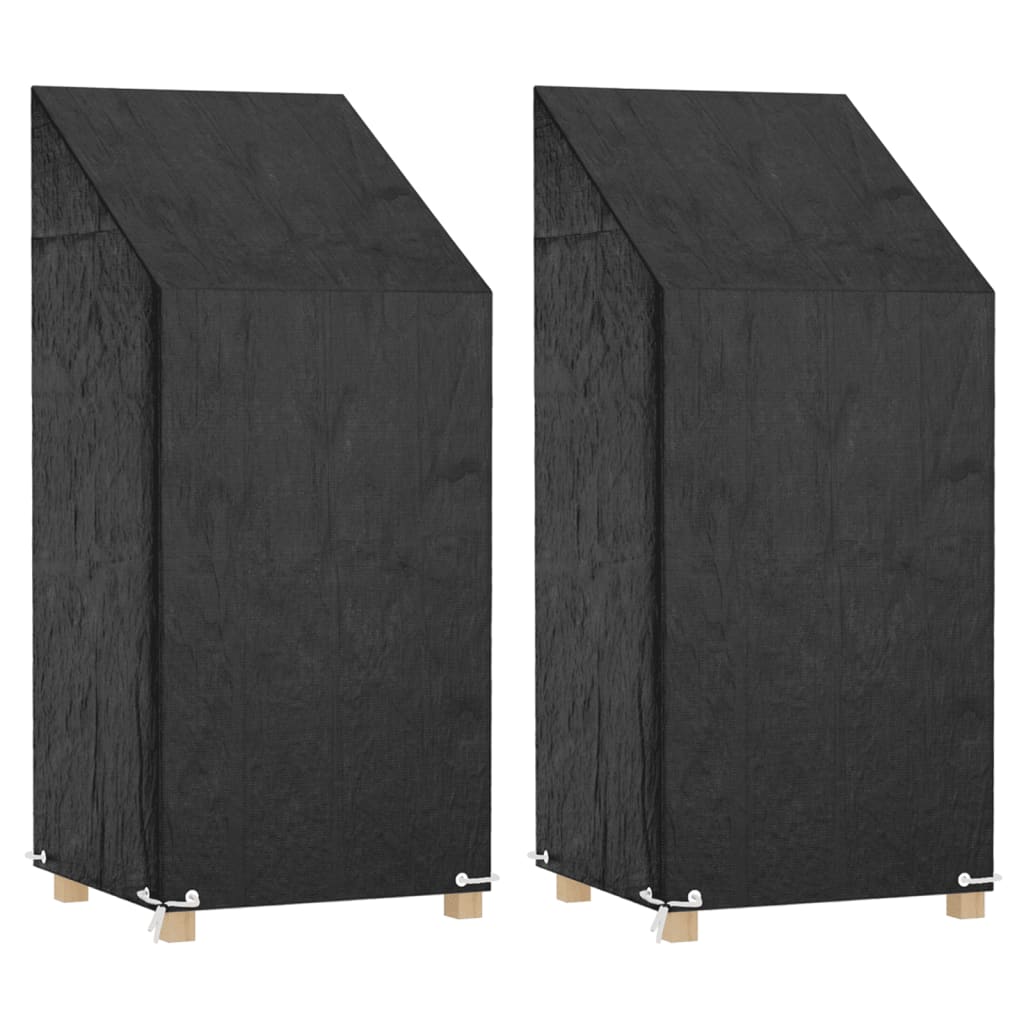 Vidaxl tuinstoelhoezen 2 st met 8 oogjes 65x65x110 150 cm polyetheen