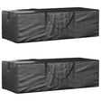 Vidaxl opbergtassen tuinkussens 2 st 135x40x55 cm polyetheen zwart