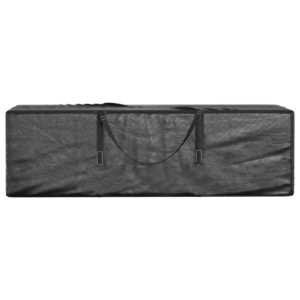 Vidaxl opbergtassen tuinkussens 2 st 135x40x55 cm polyetheen zwart