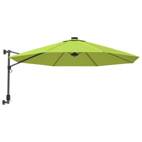 Parasol ścienny VidaXL z diodami LED 290 cm w kolorze jabłoniowym