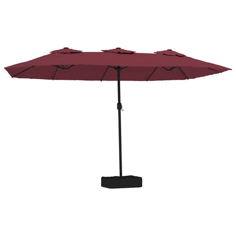 Parasol Vidaxx z podwójnym dachem 449x245 cm bordowy