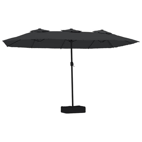 Parasol Vidaxx z podwójnym dachem 449x265 cm czarny