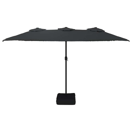 Parasol Vidaxx z podwójnym dachem 449x265 cm czarny