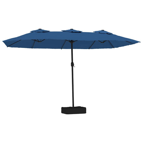 Parasol Vidaxx z podwójnym dachem 449x265 cm lazurowy