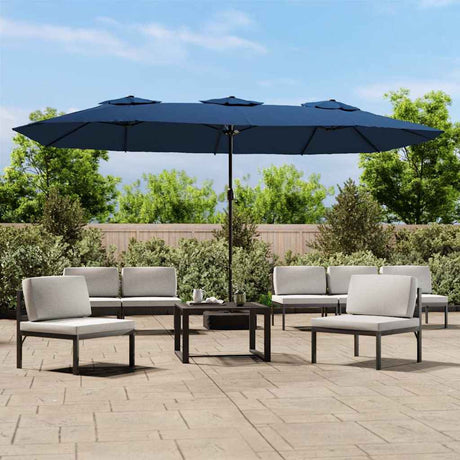 Parasol Vidaxx z podwójnym dachem 449x265 cm lazurowy