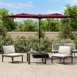 Parasol Vidaxx z podwójnym dachem 316x145 cm bordowy
