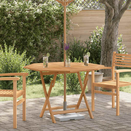 Vidaxl tuintafel inklapbaar 110x110x75 cm massief teakhout