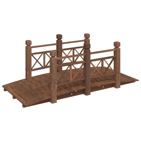 Most ogrodowy Vidaxx z balustradami 150x67x56 cm z litego drewna sosnowego