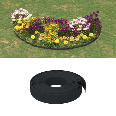 Krawędzie ogrodowe Vidaxl 2 szt. 10 m 10 cm polietylen czarny