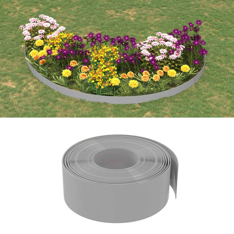 Krawędzie ogrodowe Vidaxl 3 szt. 10 m 20 cm polietylen szary