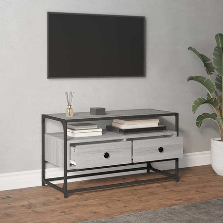 Vidaxl tv-meubel 80x35x45 cm bewerkt hout grijs sonoma eikenkleurig