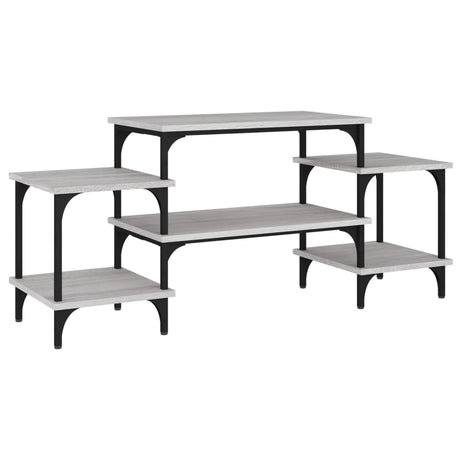 Vidaxl tv-meubel 117x35x52 cm bewerkt hout grijs sonoma eikenkleurig