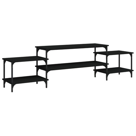 Vidaxl tv-meubel 197x35x52 cm bewerkt hout zwart