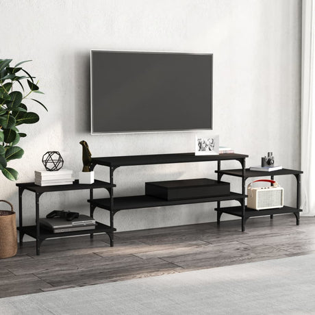 Vidaxl tv-meubel 197x35x52 cm bewerkt hout zwart
