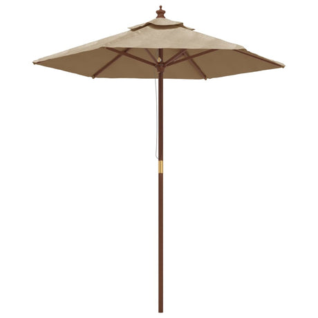 Parasol Vidaxx z drewnianym słupkiem 196x231 cm, kolor ciemnoszary
