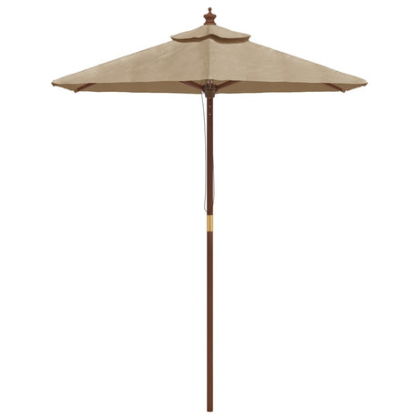 Parasol Vidaxx z drewnianym słupkiem 196x231 cm, kolor ciemnoszary