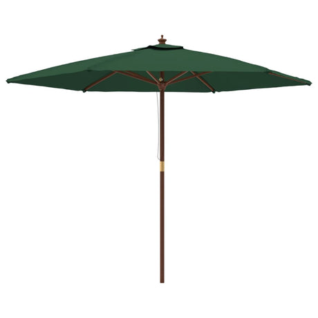 Parasol Vidaxx z drewnianym słupkiem 299x240 cm zielony