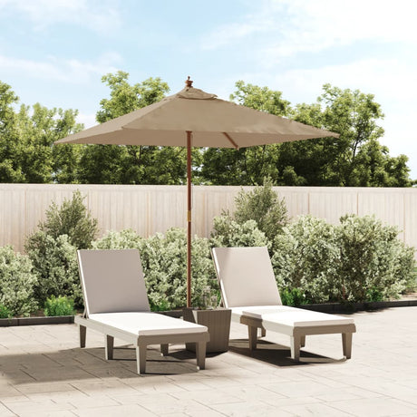 VidaXL Parasol z drewnianym słupkiem 198x198x231 cm, kolor ciemnoszary