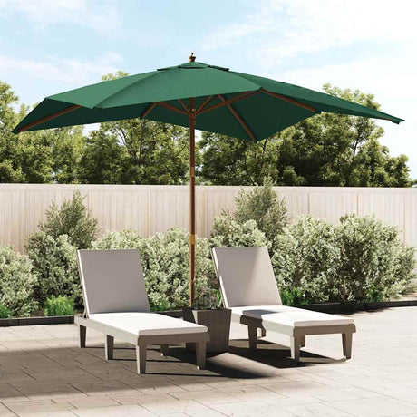 Parasol Vidaxx z drewnianym słupkiem 300x300x273 cm zielony