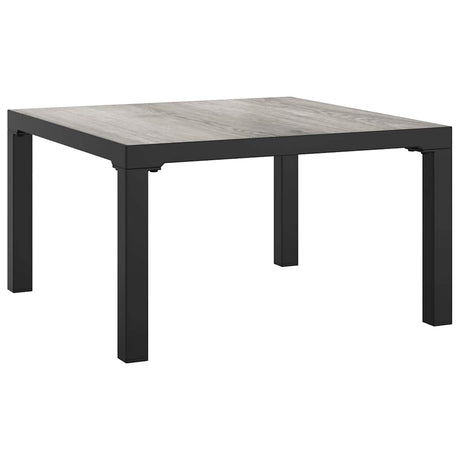 Vidaxl salontafel tuin 55x55x31 cm dpc en staal grijs