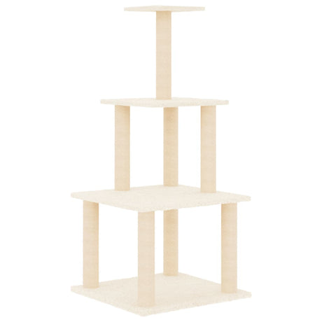 Vidaxl Cat Furniture z Sisal Scratosing Posts 111 cm kremowe kremowe