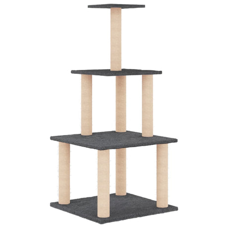 Vidaxl Cat Furniture z Sisal Scrating Posts 111 cm ciemnoszary