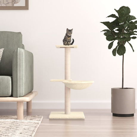 Vidaxl Cat Furniture z Sisal Scratosing Posts 72 cm kremowe kremowe