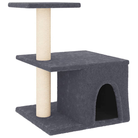 Vidaxl Cat Furniture z Sisal Scratosing Posts 48 cm ciemnoszary