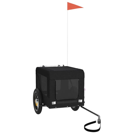 Vidaxl Dog Bike Trailer Oxford Fabric i żelaza czarna