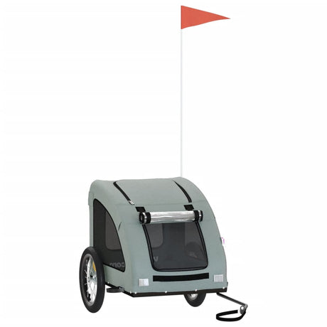 Vidaxl Dog Bike Trailer Oxford Fabric i żelazny szary